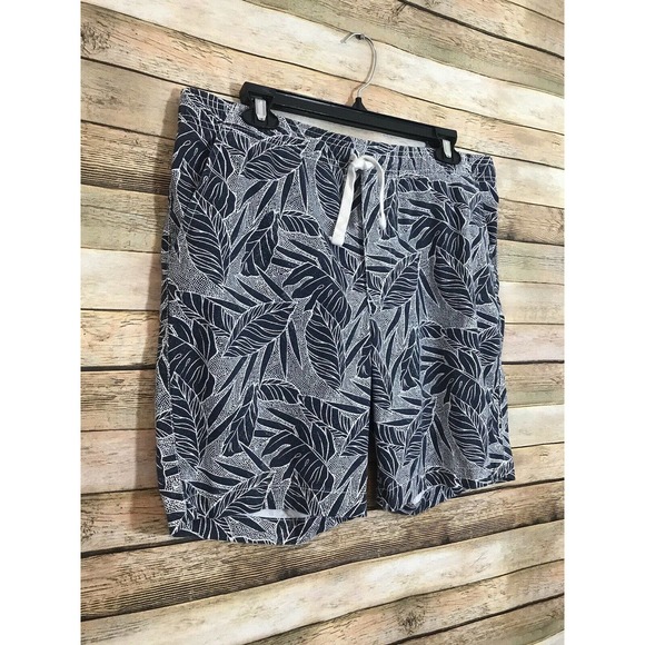 Goodfellow & Co Palm Tree Tropical Blue Shorts - Picture 2 of 5